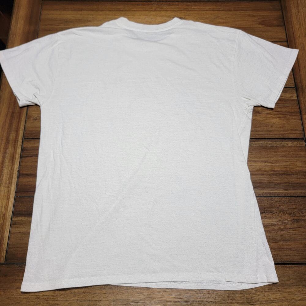 Brisco Brands White Unisex Tee Vinyl In Skull - Size Large - Picture 3 of 5